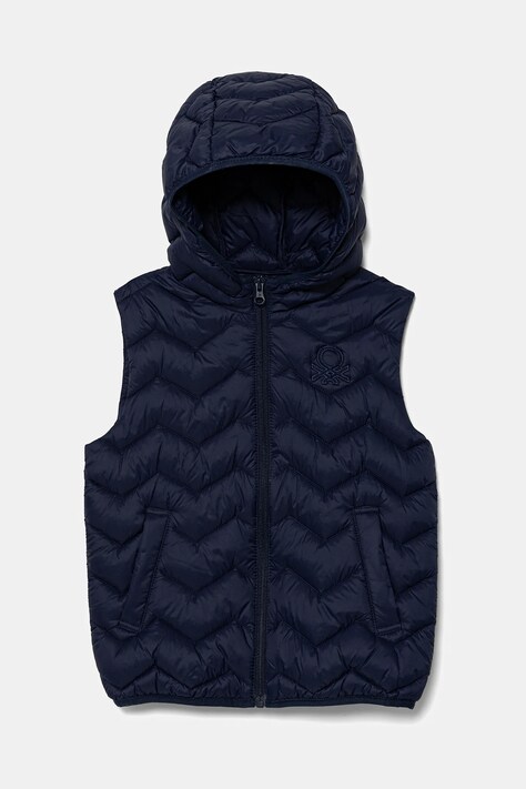 United Colors of Benetton vestă copii culoarea bleumarin, 2TWDCJ00R