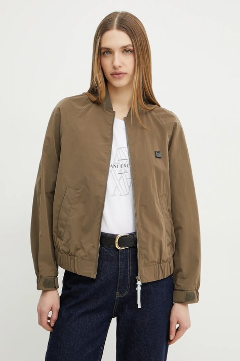 Armani Exchange geaca culoarea verde, de tranzitie, XW000217 AF10853