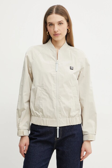 Armani Exchange geaca culoarea bej, de tranzitie, XW000217 AF10853