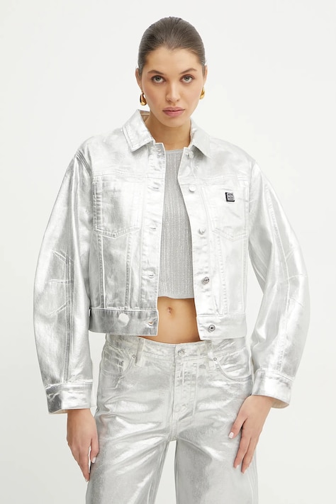 Куртка Armani Exchange колір срібний перехідна XW000098 AF10836