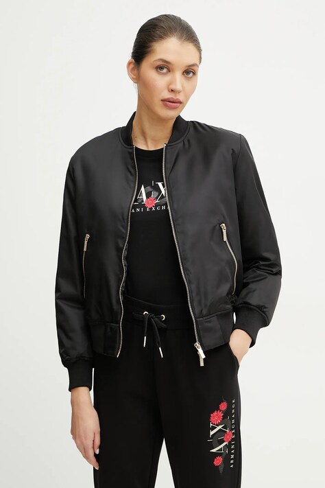 Armani Exchange geaca bomber culoarea negru, de tranzitie, XW000316 AF12011