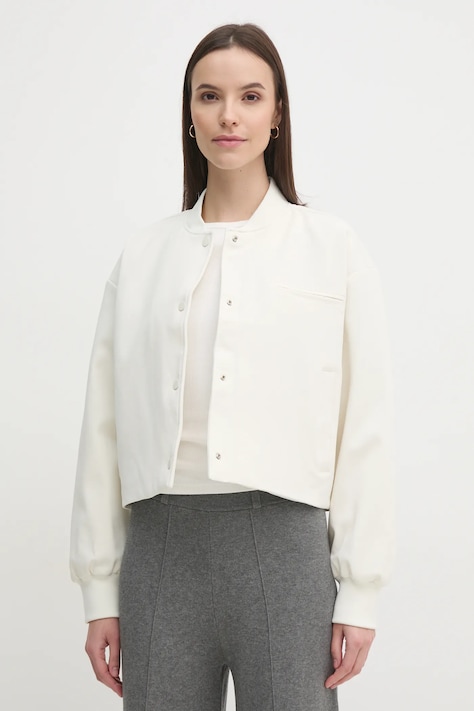Яке Calvin Klein Jeans в бежово преходен модел с уголемена кройка J20J224970