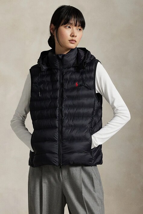 Polo Ralph Lauren bezrękawnik damski kolor czarny zimowy 211958935