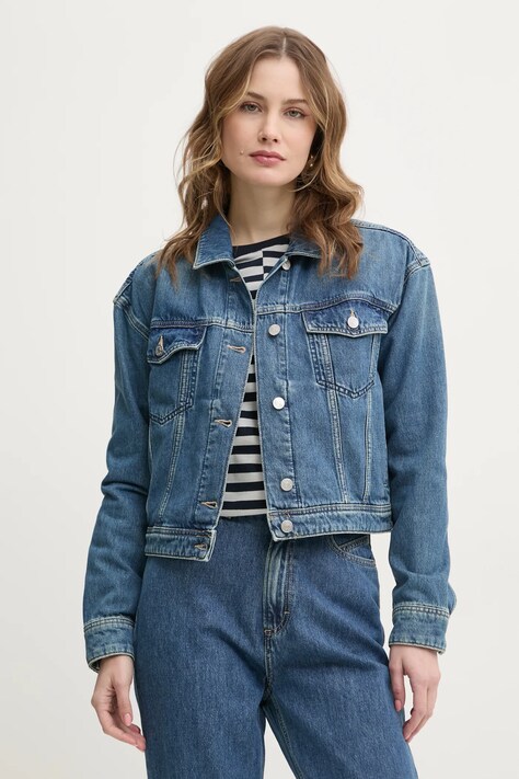 Boss Orange geaca jeans femei, de tranzitie, 50530831