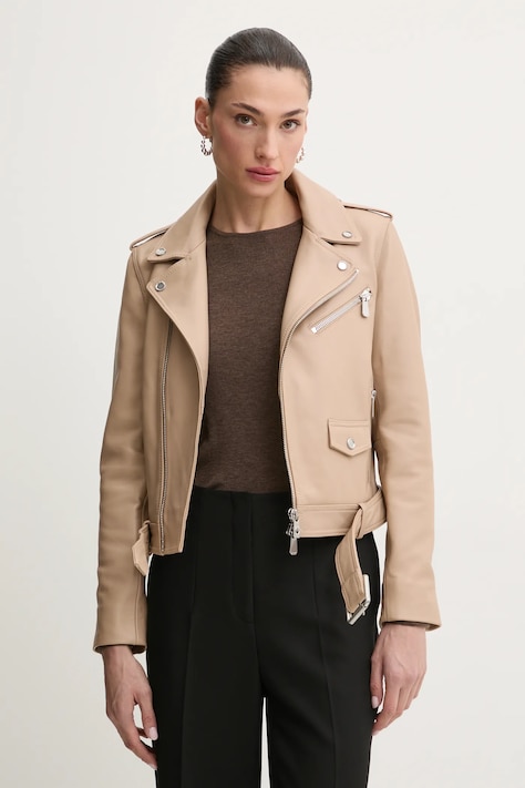 Кожено яке Pinko в бежово преходен модел 103897 A21L