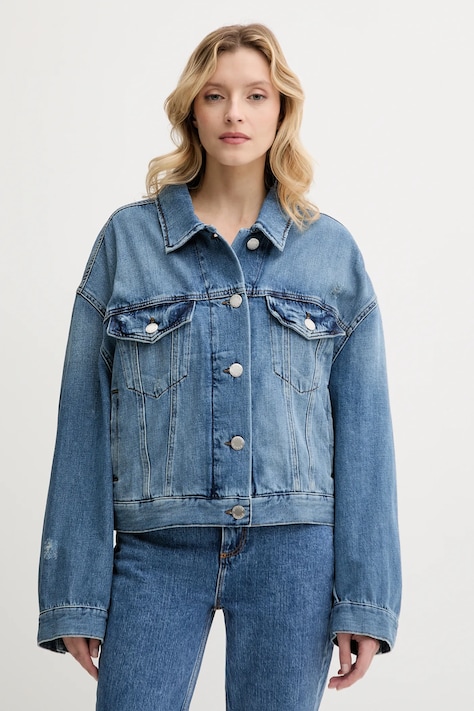 Pinko geacă din denim de tranzitie, oversize, 104644 A2E1