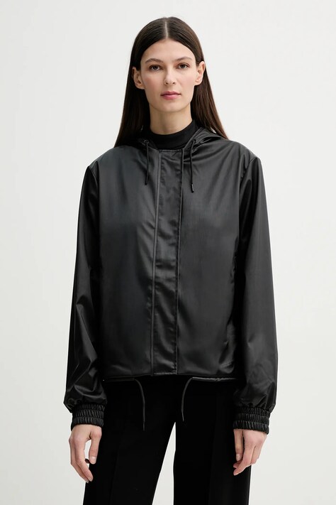 Rains geaca String W Jacket W3 culoarea negru, de tranzitie, 18040