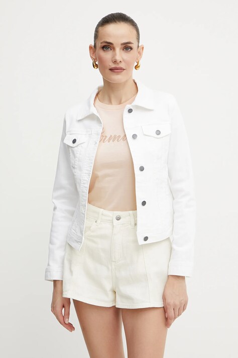Armani Exchange geacă din denim culoarea alb, de tranzitie, XW001181 AF10862