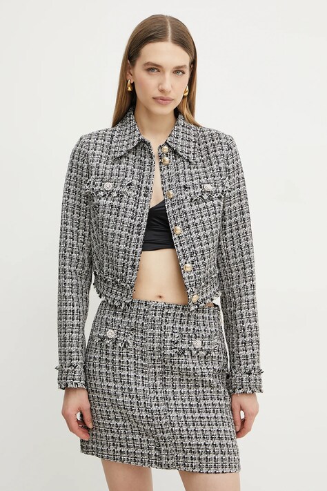 Guess geaca femei, culoarea negru, de tranzitie, W5RN47 WGW82