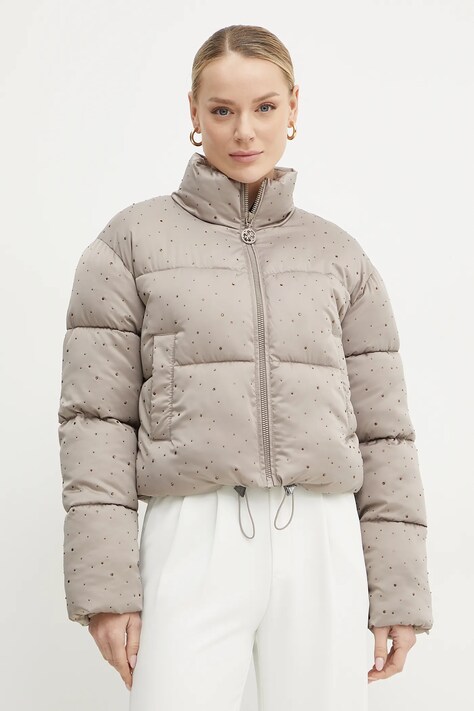 Яке Guess ANTONIA в сиво зимен модел с уголемена кройка W5RL04 WGVD2