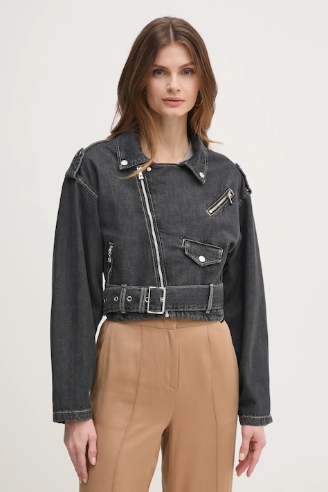 Джинсовая куртка Guess SANDY женская цвет серый переходная W5RN58 D5LF1