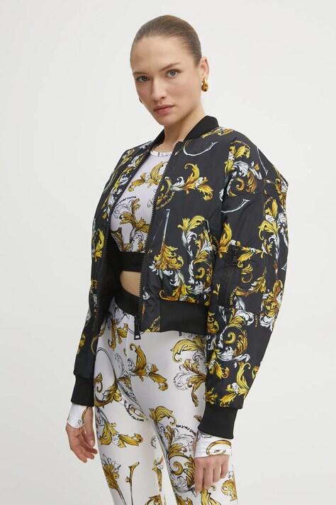 Oboustranná dětská bomber bunda Versace Jeans Couture černá barva, zimní, 78HASD08 CQD99