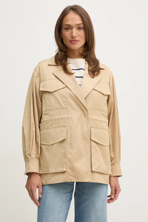 Sisley geaca culoarea bej, de tranzitie, 22KVLN05I