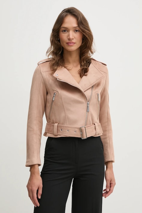 Sisley giacca da motociclista colore marrone  20AZLN05H