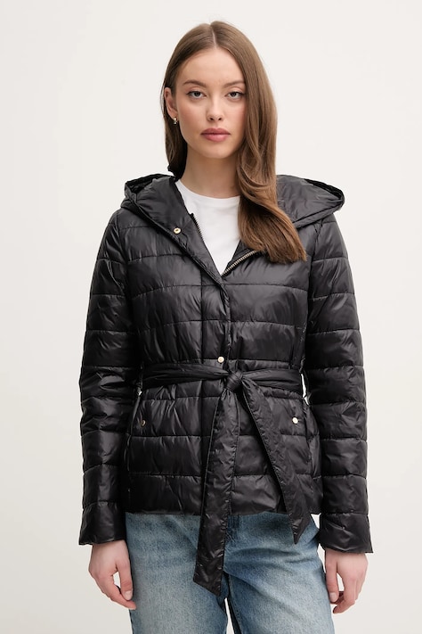 Куртка Sisley колір чорний перехідна 233PLN05D