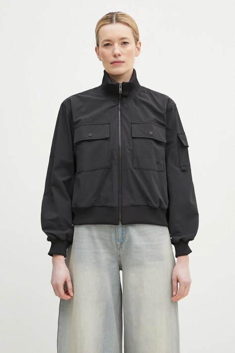adidas Originals jacket Essential women's black color JD4792