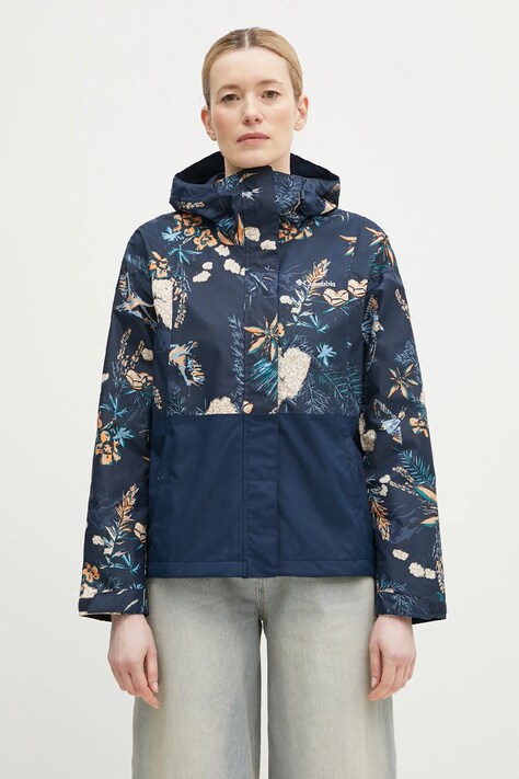 Outdoor jakna Columbia Hikebound boja: tamno plava, 2116334