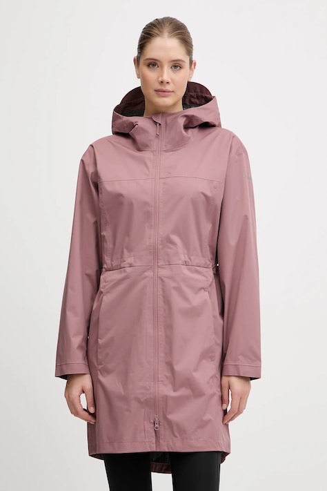 Turistická bunda Columbia Weekend Adventure ružová farba, 2116374