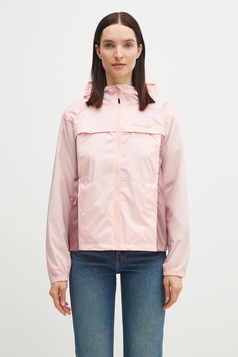 Columbia jachetă de exterior Crested Canyon Windbreaker culoarea roz, 2116481