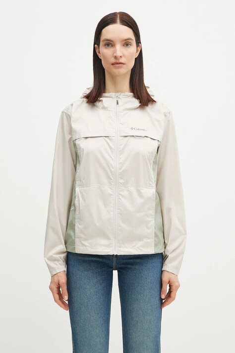 Куртка outdoor Columbia Crested Canyon Windbreaker колір бежевий 2116481