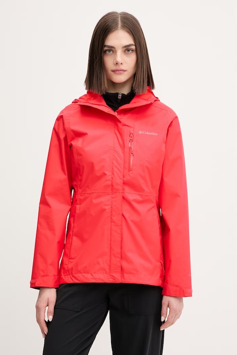 Columbia kurtka outdoorowa Pouring Adventure kolor czerwony 2117191