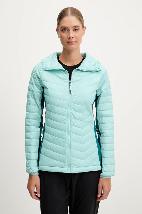 Columbia geaca sport Powder Pass II culoarea turcoaz, 2126122