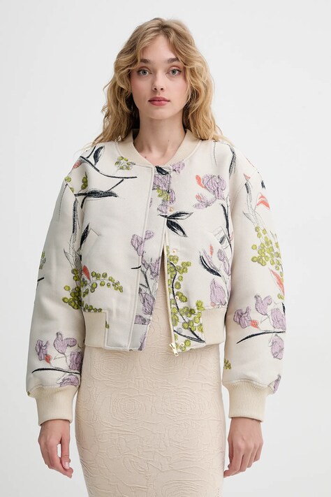 Stine Goya geacă bomber culoarea bej, de tranzitie, SG-SS25-J028-2269