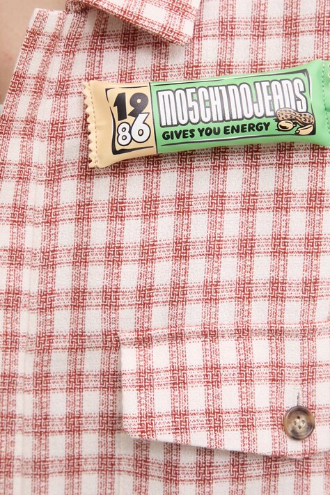 Куртка з домішкою вовни Moschino Jeans — SS25-KUD0D1, бежевий — фото 5