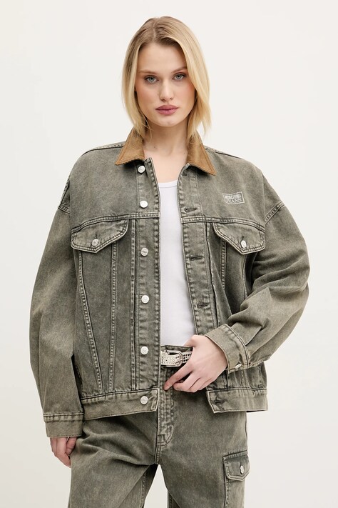 Moschino Jeans geaca culoarea gri, de tranzitie, 0508 3218