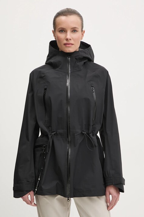 adidas by Stella McCartney geacă de ploaie TrueNature femei, culoarea negru, JF6032