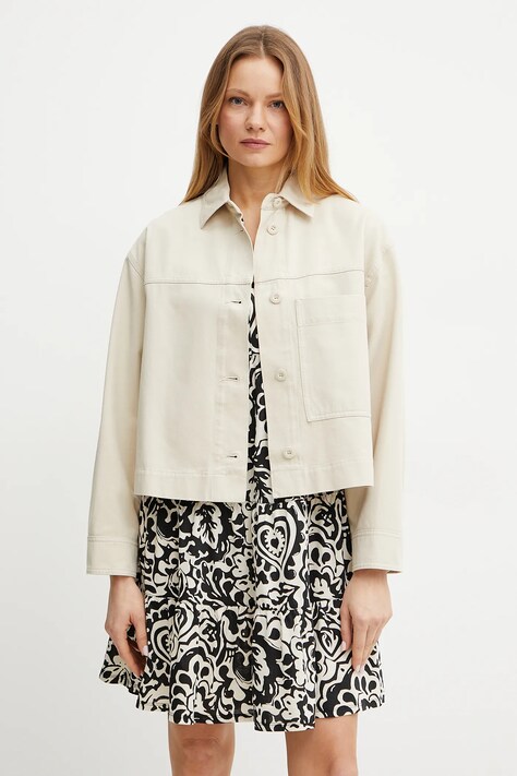 Weekend Max Mara jachetă de bumbac culoarea bej, de tranzitie, 2515041081600
