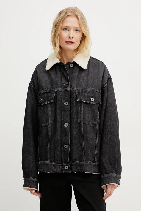 Weekend Max Mara geacă culoarea negru, de tranzitie, 2515081051600