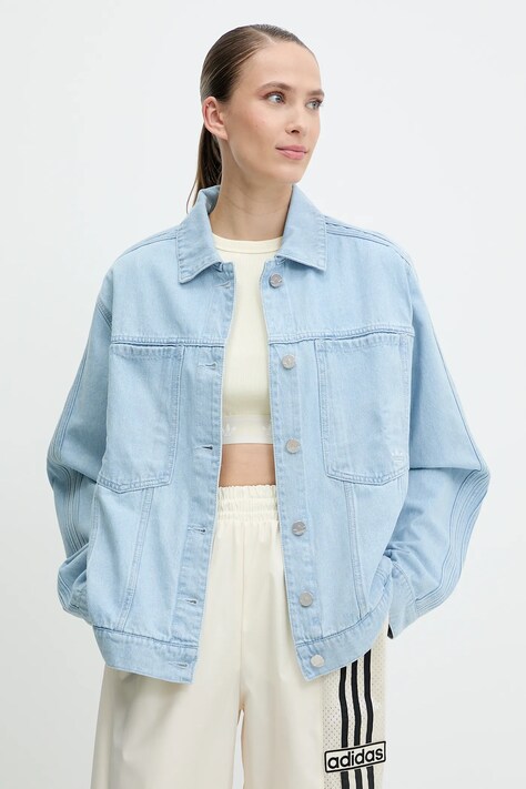 adidas Originals geacă din denim Essential de tranzitie, JD4753