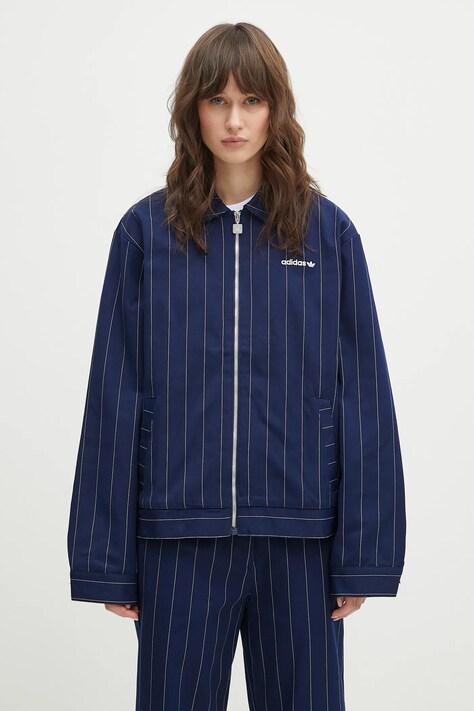 adidas Originals Pinstripe H Jacket navy blue color JJ3477