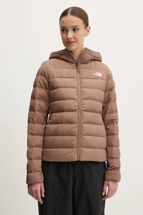 The North Face geacă Aconcagua 3 femei, culoarea maro, de tranziție, NF0A84IV6IH1