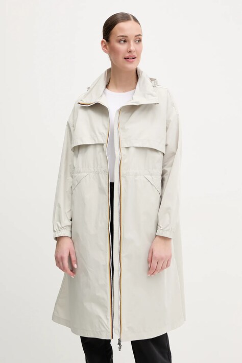 Bunda K-Way dámská, béžová barva, přechodná, K8132NW