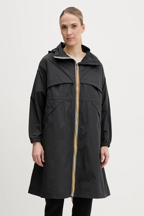 Bunda K-Way dámská, černá barva, přechodná, K8132NW