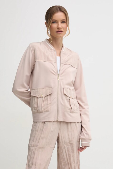 Liu Jo geaca femei, culoarea bej, de tranzitie, TA5119 J5942