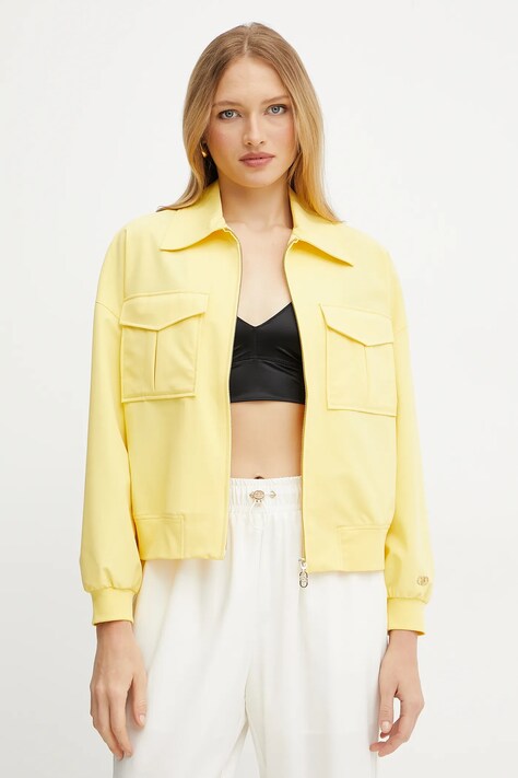 Μπουφάν Liu Jo χρώμα: κίτρινο, TA5222 T1817