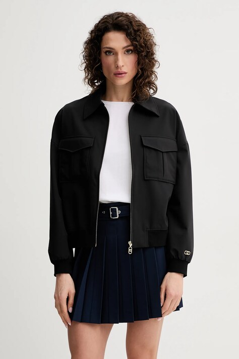 Liu Jo geacă culoarea negru, de tranzitie, TA5222 T1817