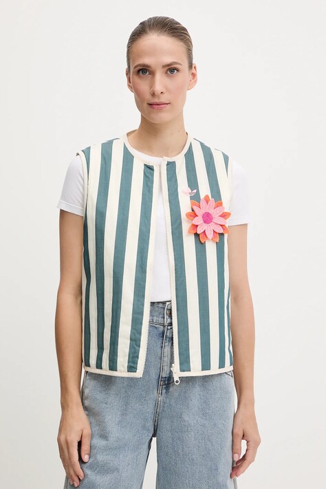 Vesta adidas Originals dámská, béžová barva, přechodná, KC0674