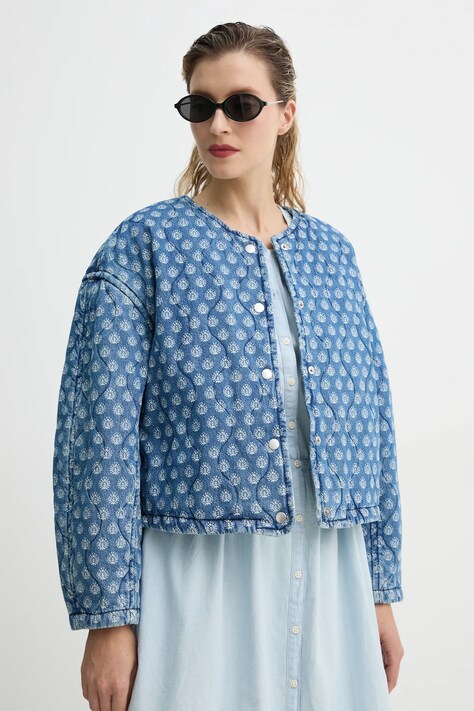 Bunda Levi's RUMER QUILTED LINER SHRT modrá barva, přechodná, 001FR