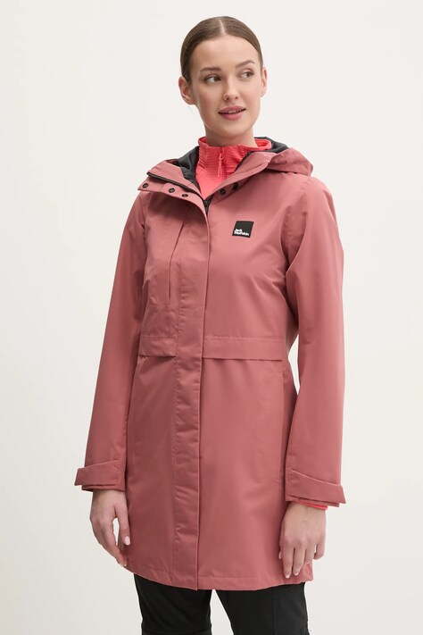 Jack Wolfskin geaca Terraview 2L femei, culoarea portocaliu, A63830