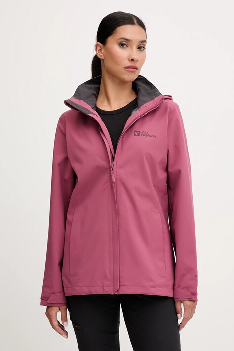 Jack Wolfskin kurtka outdoorowa Trailtime 2L kolor bordowy A63902
