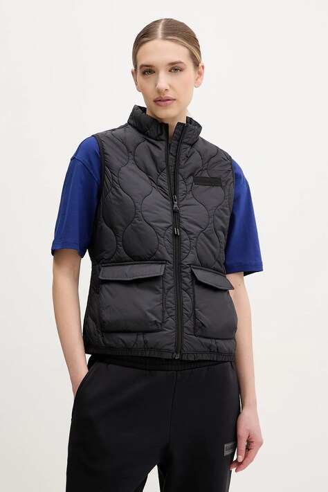 Napapijri vestă A-Belle femei, culoarea negru, de tranzitie, NP0A4IF89411