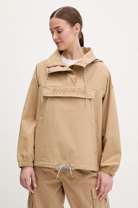 Napapijri kurtka Rainforest kolor brązowy przejściowa NP0A4IKZN1Q1