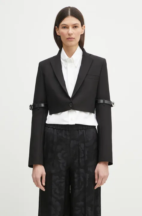 Coperni blazer Hybrid Cropped Tailored black color COPV74F3004