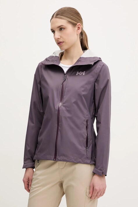 Helly Hansen geacă de ploaie Loke Terra femei, culoarea violet, 63389