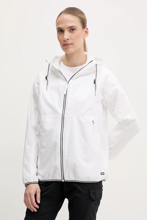 Helly Hansen geaca de ploaie Koster femei, culoarea alb, 54378