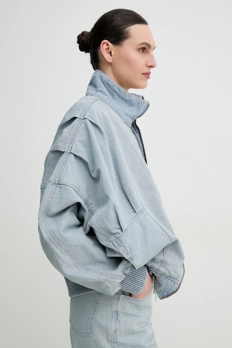 Džínová bunda Remain modrá barva, přechodná, oversize, 5024883052